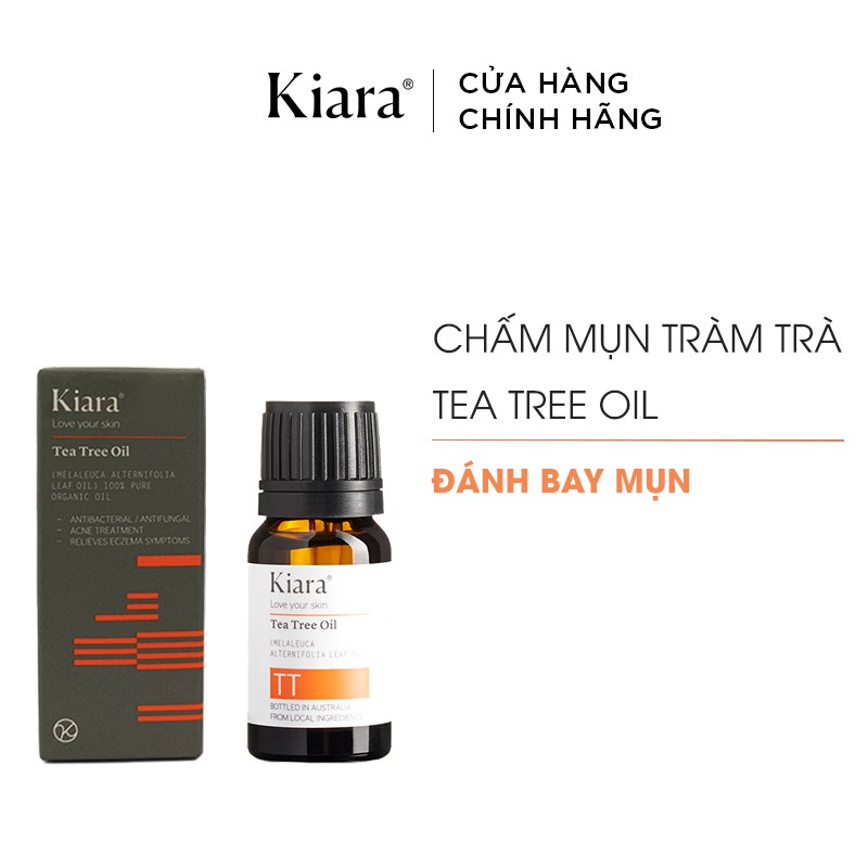 Bộ đôi chấm mụn - giảm thâm mụn Kiara Grapeseed Oil 30ml và Tea Tree Oil 10ml