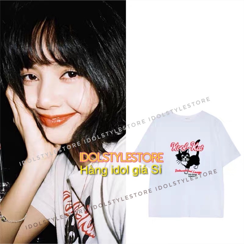 Áo thun mèo cool cat Lisa Blackpink