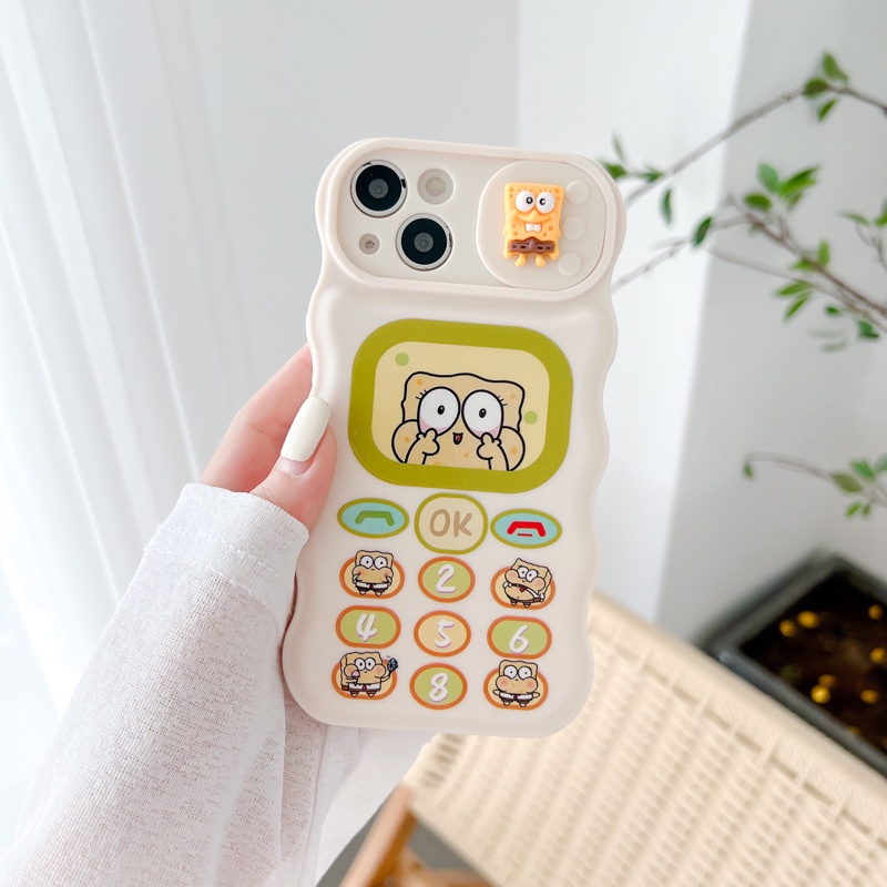 Ốp Điện Thoại Silicon Mềm Hình SpongeBob Dễ Thương Cho iPhone 12 13 11 PRO MAX XR 11 12 PRO
