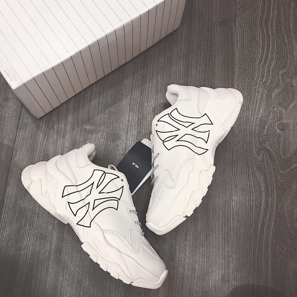 Giày Thể Thao MLB NY  ⚡️𝐅𝐑𝐄𝐄 𝐒𝐇𝐈𝐏⚡️ Giày Sneaker 𝐌𝐋𝐁 𝐍𝐘 Trắng chữ vàng cực chất hot trend 2021