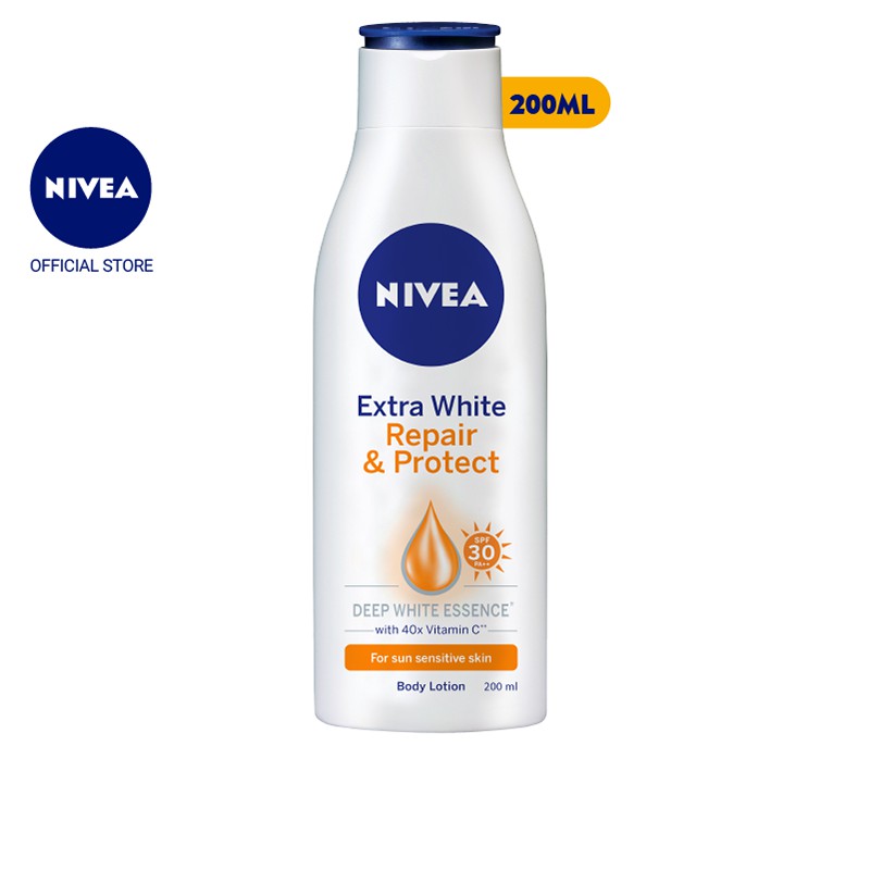 Sữa dưỡng thể dưỡng trắng NIVEA ban ngày giúp phục hồi & chống nắng SPF30 (200ml) - 88310