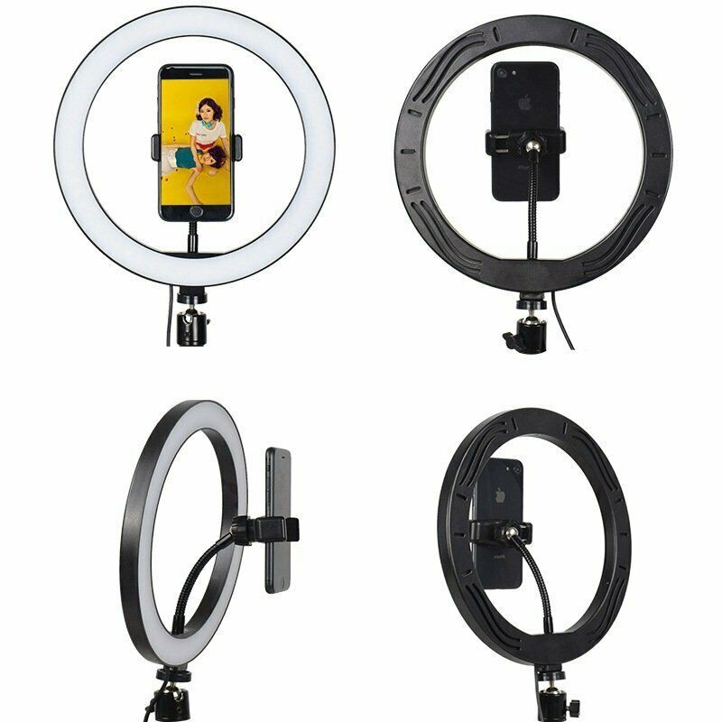 Chân đèn 2m + Đèn Led Ring tròn 28cm hỗ trợ quay phim livestream Make up trang điểm 3 Chế Độ Sáng