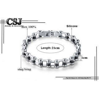 LẮC TAY INOX NAM KIỂU DÂY XÍCH
