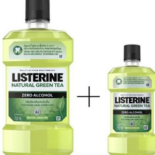 Sốc nước xúc miệng listerine 750ml trà xanh, bạc hà, tartar sạch hơn