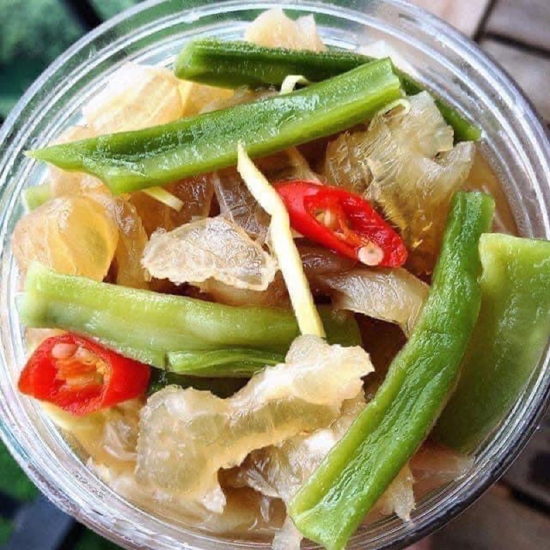 Vó Bò Ngâm Rau Tiến Vua Hũ 1kg Ngon Giòn sần sật