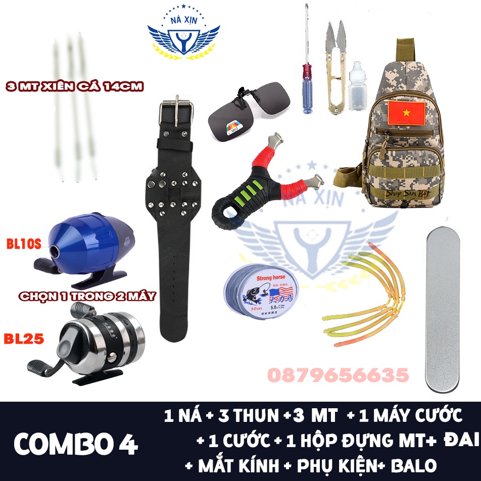 Ná Câu Cá, Dây Thun Tròn, Ná Bắn Cá Máy BL25,Chất Liệu Chuẩn Inox 304 Nguyên