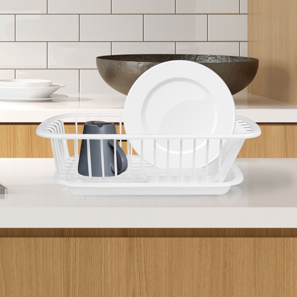 HomeBase JCJ Kệ để chén đĩa bằng nhựa có nắp đậy Thái Lan W45xD23.5xH15.5 Cm Màu Trắng