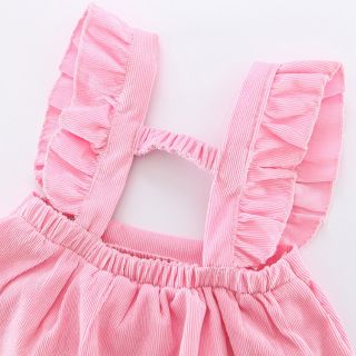 Yếm nhung hồng bé gái