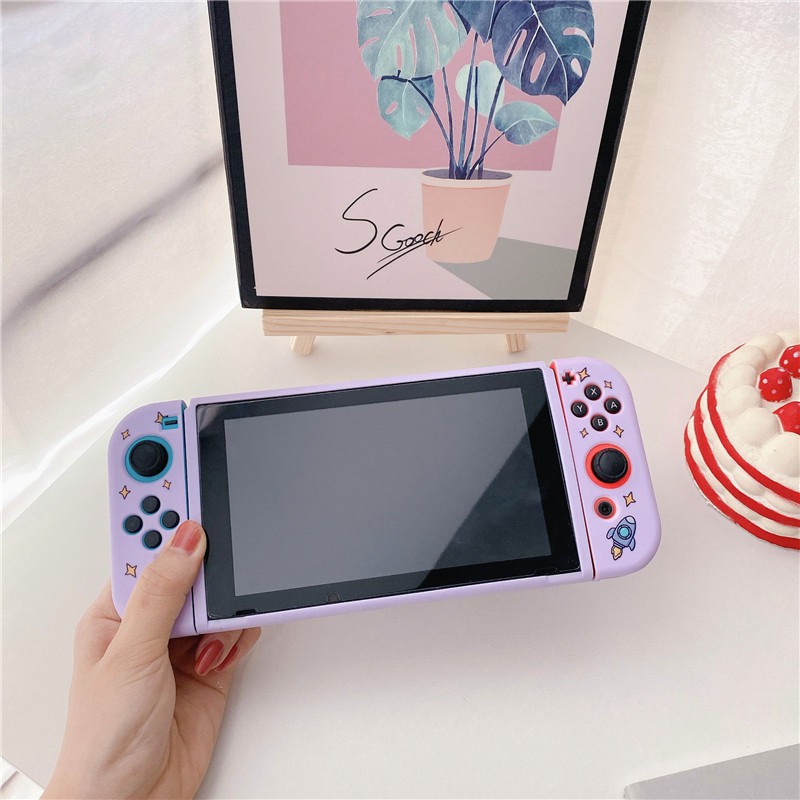 Vỏ Bảo Vệ Máy Chơi Game Nintendo Switch Hình Thỏ / Người Ngoài Hành Tinh Hoạt Hình Đáng Yêu