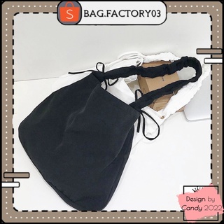 TÚI TOTE ĐEO CHÉO DÂY RÚT [CÓ KHÓA & TÚI CON] - VẢI CANVAS MÀU TRẮNG - ĐEN - PHONG CÁCH ULZZANG | steven