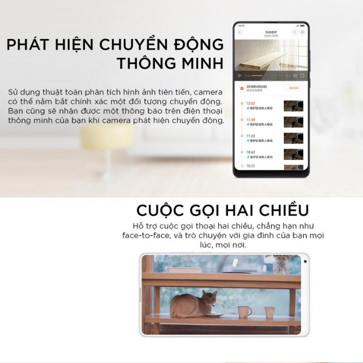 Camera Wifi Xiaomi Góc Rộng mijia chuẩn 2K 1296P, góc rộng 180°, chống nước, Hàng Chính Hãng | BigBuy360 - bigbuy360.vn