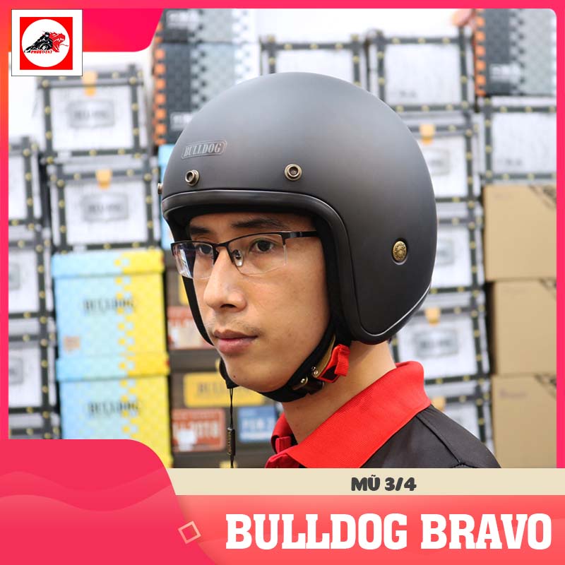 Mũ bảo hiểm 3/4 BullDog Bravo Ver2