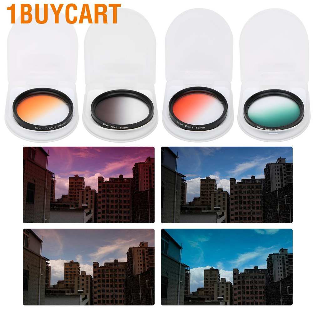 1buycart Junestar 52mm Lens Gradient Filter for Canon/ Nikon/ Sony/ Olympus/ Fuji Camera