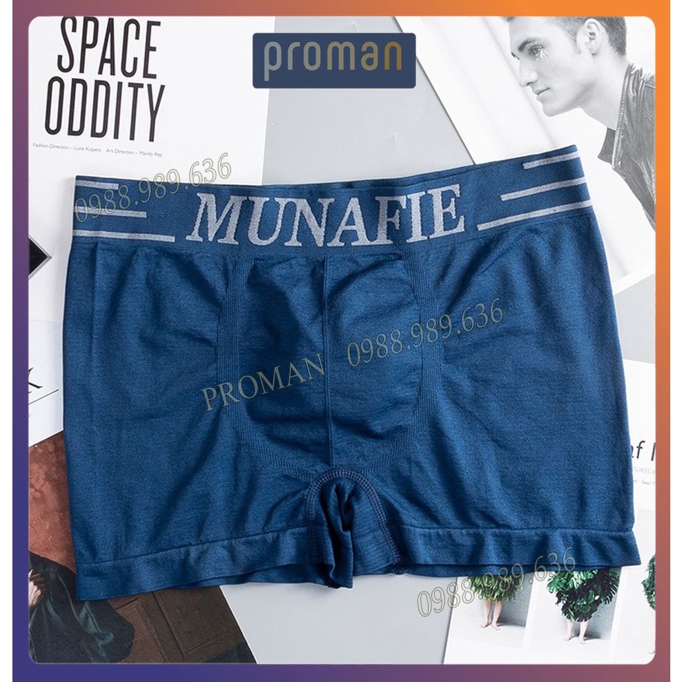 Quần Sịp Nam Đùi Cotton, Quần Lót Nam Munafie Dệt Kim Co Giãn 4 Chiều freesize - PROMAN