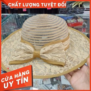 [HÀNG CÓ SẴN] Mũ Lưới Màu Da Kết Nơ Mềm Mại