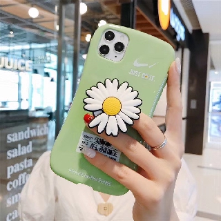 Ốp iPhone hoa cúc kèm đế chống popsocket DTQ1995