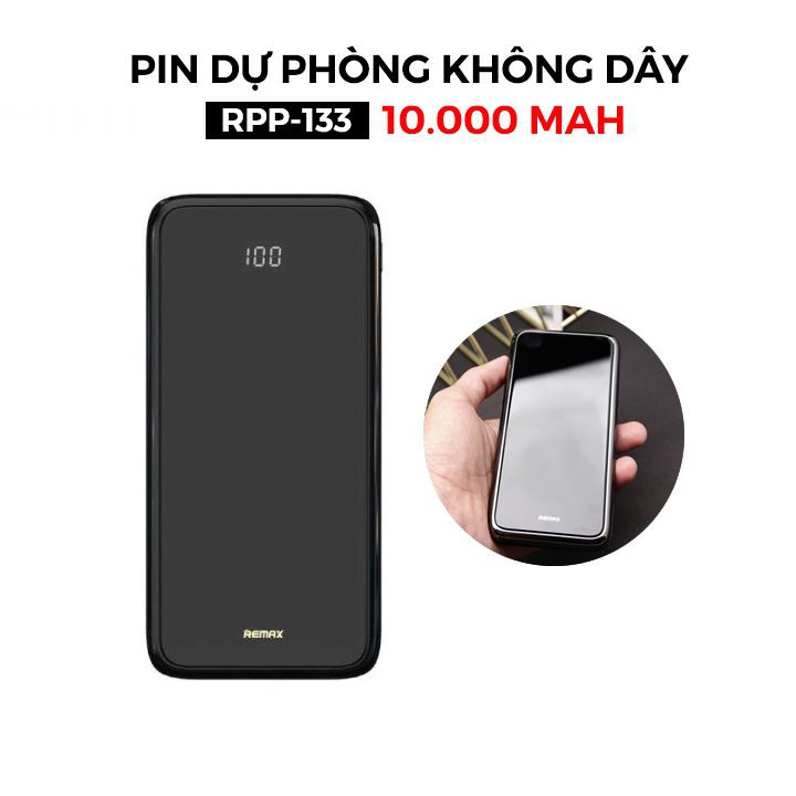 Sạc dự phòng không dây Remax Rpp-133 10.000mah ♥️Freeship♥️ Giảm 30k khi nhập MAYT30 - Pin sạc dự phòng Remax