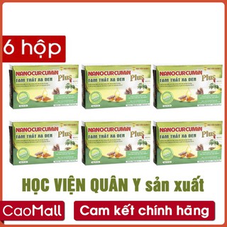 [CaoMALL] - Bộ 6 hộp Nano Curcumin Tam Thất Xạ Đen Plus Học Viện Quân Y