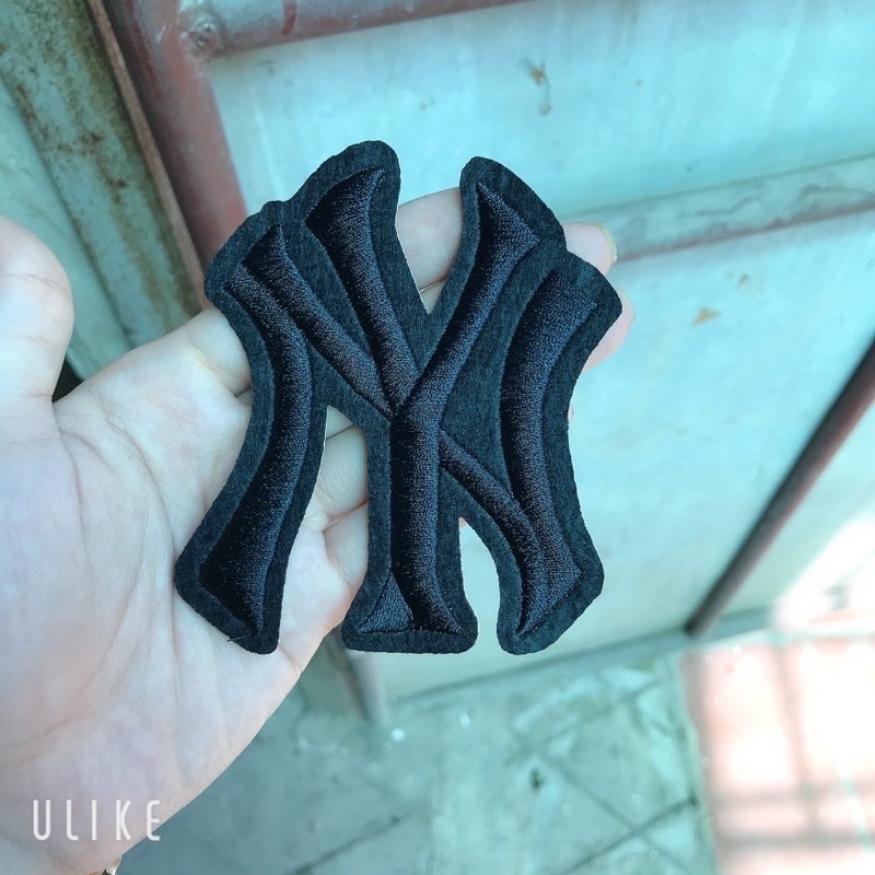 Logo NY thêu 9cm đan chỉ dày siêu nét