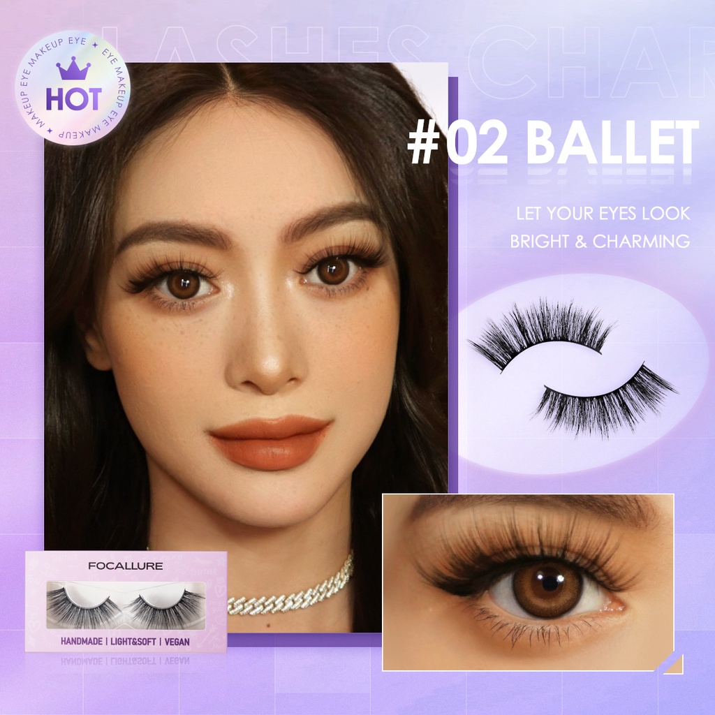 Hộp Lông Mi Giả 3D Mềm Mịn Tự Nhiên Chất Lượng Cao Focallure