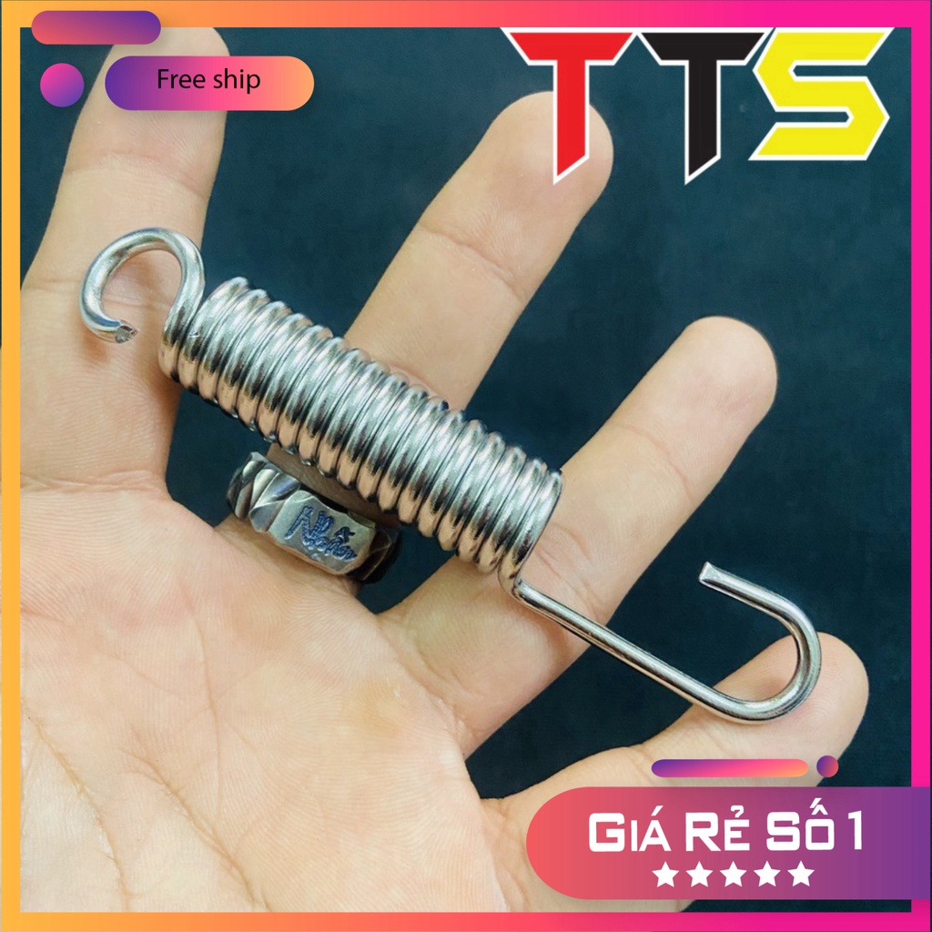 HCM LÒ XO INOX CHỐNG NGHIÊNG - CHỐNG ĐỨNG, ỐC CHÂN CHỐNG SỬ DỤNG CHO XE WAVE, DREAM CÁC ĐỜI ĐỒ CHƠI XE MÁY GIÁ SỈ