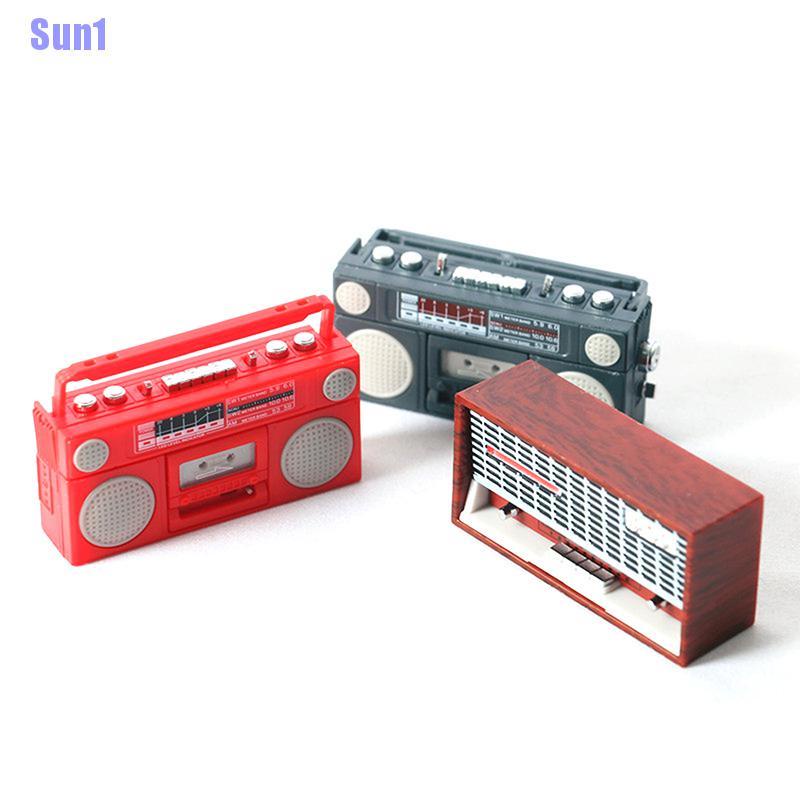 Mô Hình radio mini Tỉ Lệ 1: 12 Trang Trí Nhà Búp Bê Phong Cách Retro