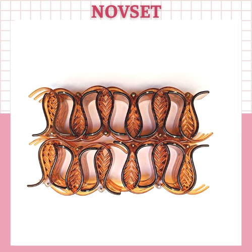 Kẹp tóc càng cua NOVSET Kẹp càng cua đen nhám [set 12 cái ]