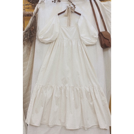 Đầm xoè tay phồng Gà Vintage