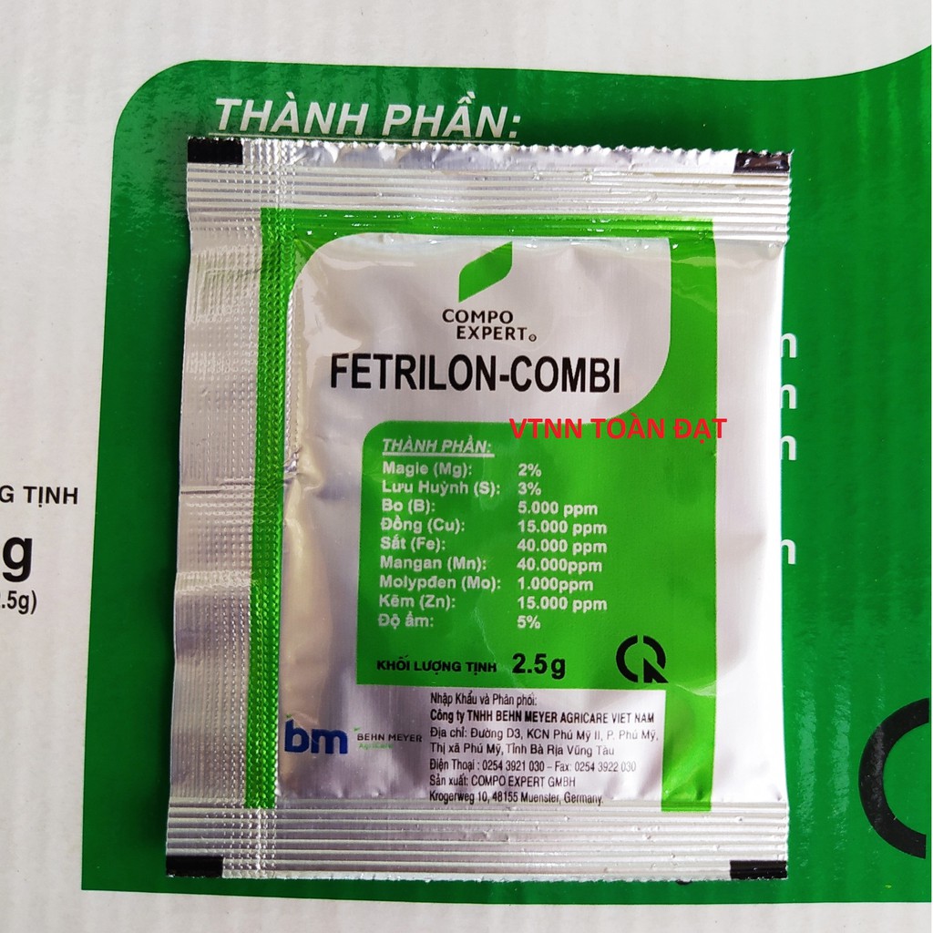 Phân Bón Lá Vi Lượng Fetrilon Combi (2,5gr), Phân bón lá trung vi lượng nhập khẩu châu âu