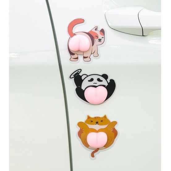 Miếng dán mông Sillicon Sticker, Quả đào mông Bóp Giảm Stress, siêu hot, dán ốp điện thoại dán ô tô xe máy chặn cửa