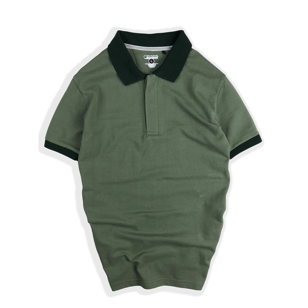 [Mã LTNP50 giảm 50000 đơn 150000] Áo Polo Giấu Nút Phối Cổ Simple & Basic ,Nhiều Màu