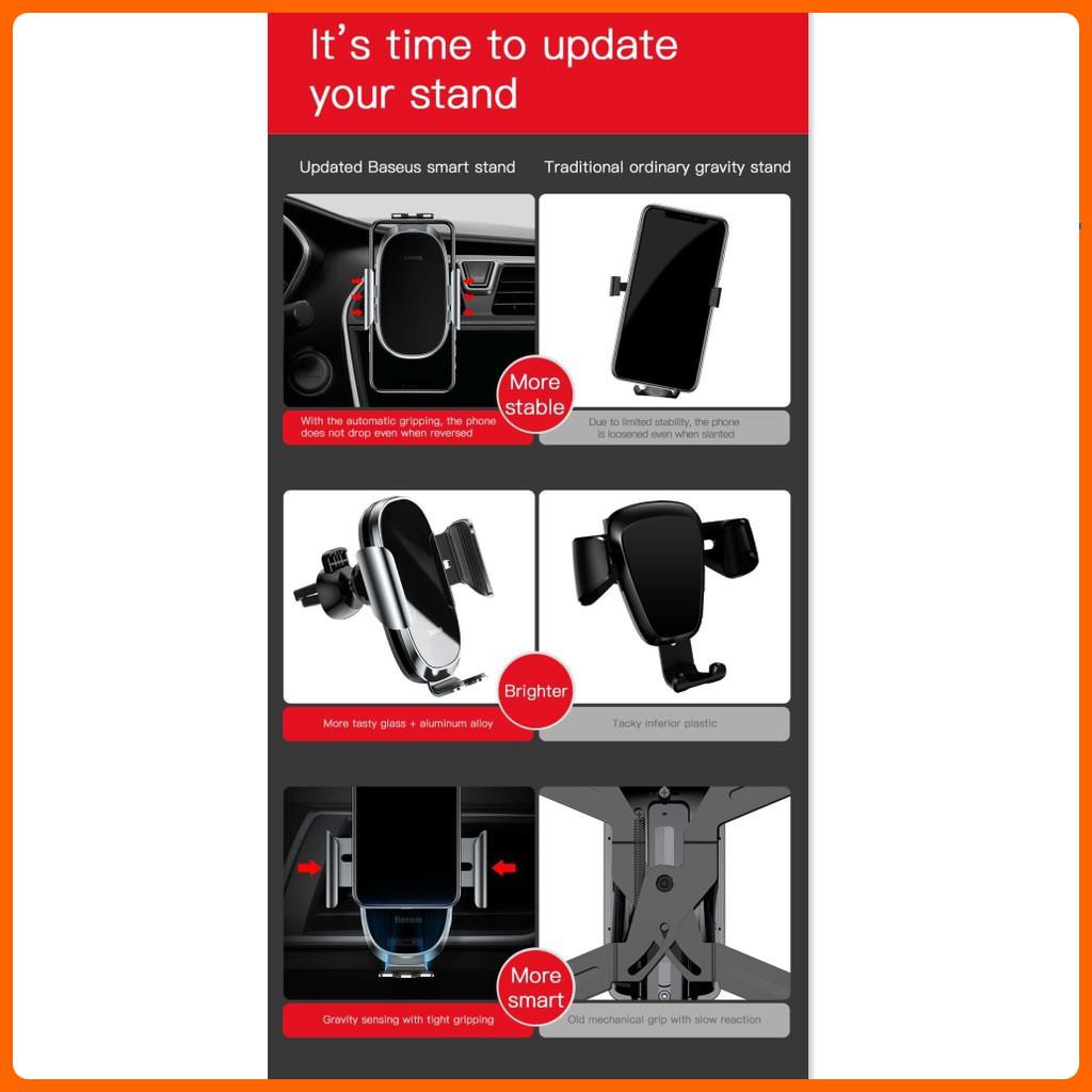 Kẹp Điện Thoại Thông Minh Trên Xe Hơi Hãng Baseus Có Cảm Biến Tự Động Giữ Điện Thoại Khi Sử Dụng | BigBuy360 - bigbuy360.vn