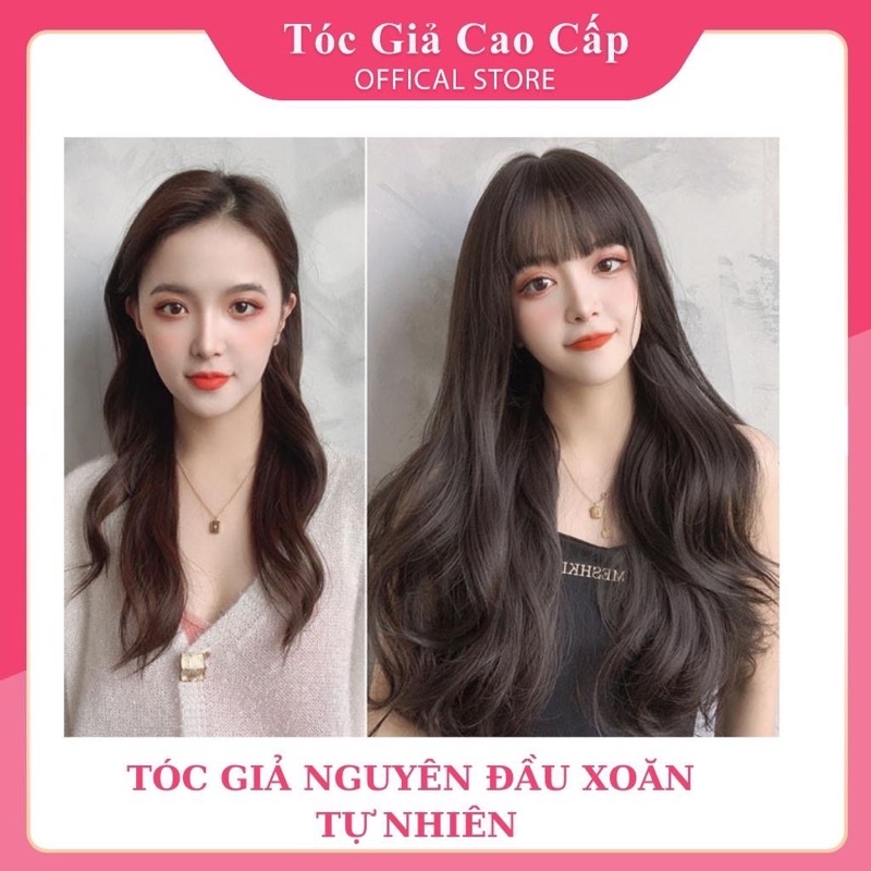 TÓC GIẢ NỮ CẢ ĐẦU XOĂN NHẸ ĐẸP TỰ NHIÊN ❇️freeship ❇️tặng kèm lưới trùm ❇️