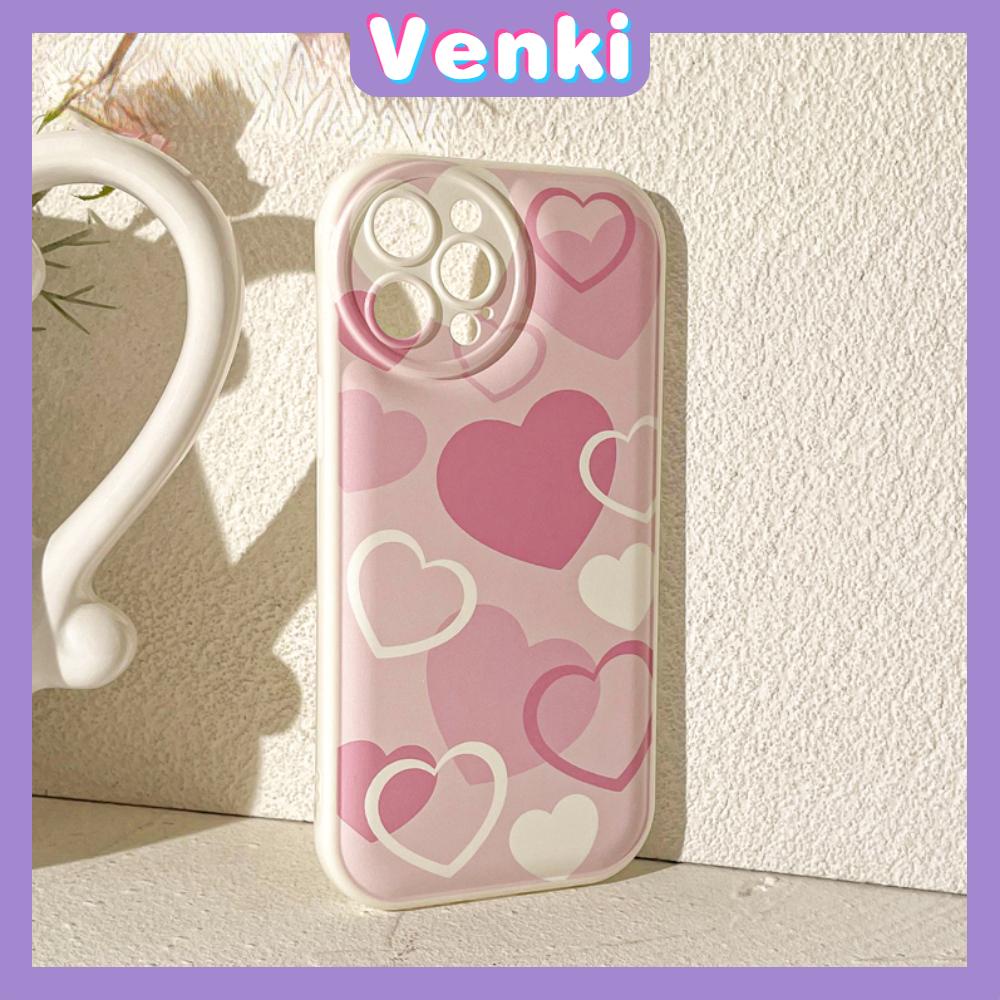 iPhone Case Silicone Soft Case TPU Airbag Shockproof Protection Camera Full Coverage Pink Heart Cute Compatible For iPhone 11 Pro Max 13 Pro Max 12 Pro Max 7Plus xr XS Max