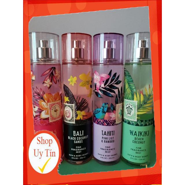Xịt Thơm Bath & Body Works Fine Fragrance Mist - NEW TROPICAL 2019 🍭Hot🍭 | Thế Giới Skin Care