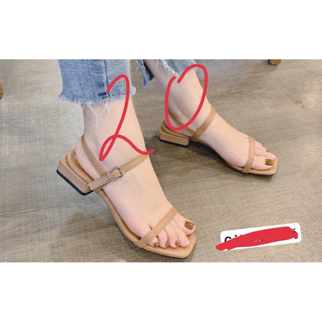 FREESHIP SANDAL NỮ HAI QUAI DA LỲ MỀM GÓT 2P MS S89