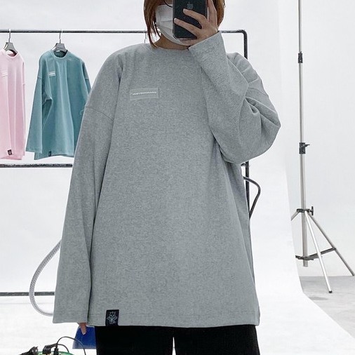 Áo Tay Dài Vải Gân 100% Cotton Cao Cấp - Áo Tee Long Sleeve Dragonbyboi BASIC FREESIZE Nhiều màu