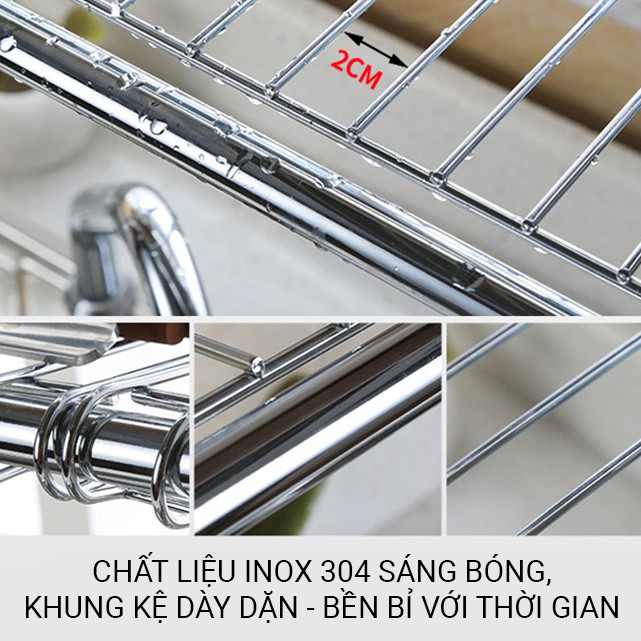 [𝗙𝗿𝗲𝗲𝘀𝗵𝗶𝗽] KỆ BÁT ĐŨA THÔNG MINH INOX 304 CHỐNG HAN GỈ, GÍA BÁT ĐŨA TRÊN BỒN RỬA CHÉN