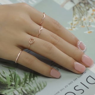  Set nhẫn thời trang kiểu dáng đơn giản cho nữ