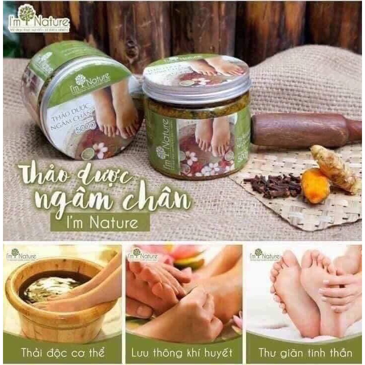 Ngâm Chân Thảo Dược I'm Nature - Giảm Đau Nhức Sưng Phù Chân Giúp Ngủ Ngon - Hũ 500Gr