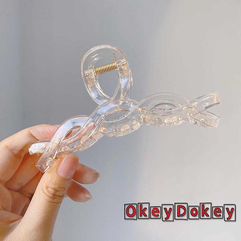 Kẹp Tóc Trong Suốt Kiểu Hình Học Phong Cách Retro Thời Trang Cho Nữ