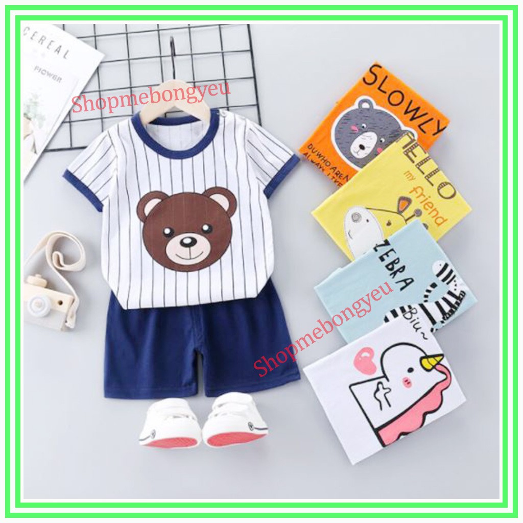 Bộ cộc tay cho bé trai gái sơ sinh Quần áo trẻ em mặc hè hàng Quảng châu cotton xịn thoáng mát (6-15kg) - BCT03