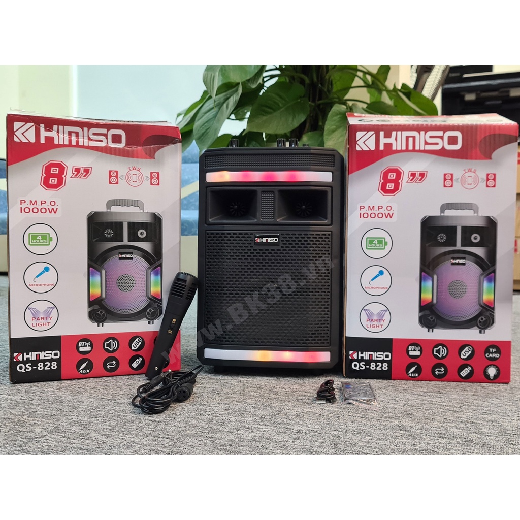  Loa Bluetooth Karaoke KIMISO KS-M1, QS829 (Tặng kèm Micro)