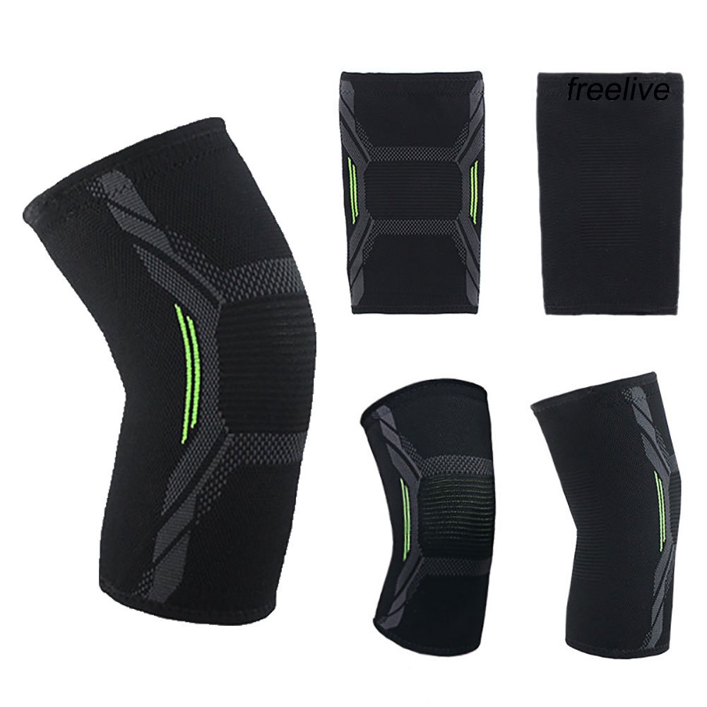 BLP_ 1Pc Outdoor Sport Running Basketball Elastic Breathable Knee Brace Guard Sleeve