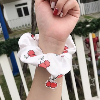 Cột tóc Scrunchies charm trái cây