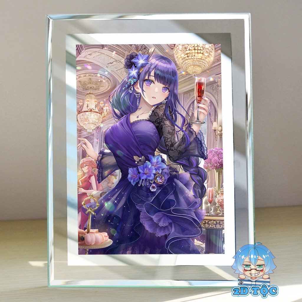 Khung ảnh kính Raiden Shogun (8) Game Genshin Impact kích thước A4 A5 13x18 by 2D Tộc Shop