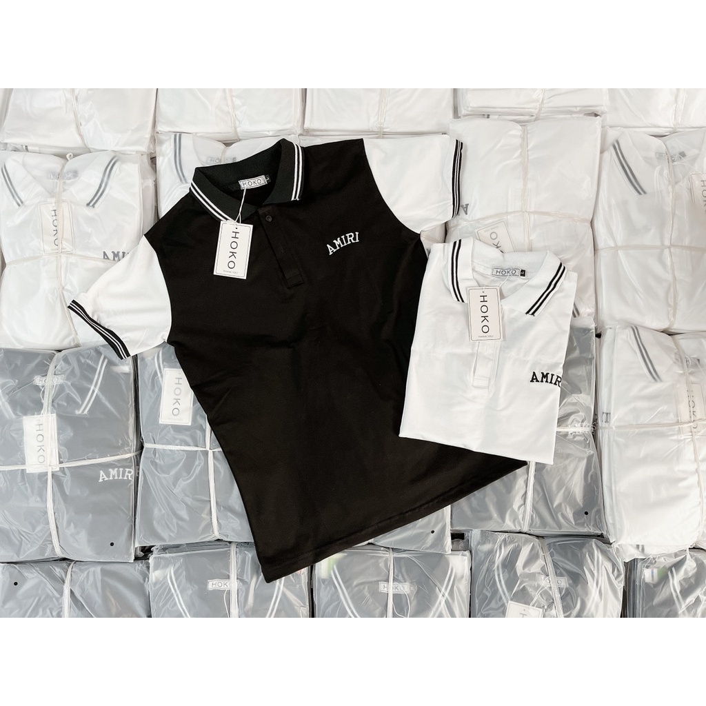 Áo thun nam POLO AMIRI vải cotton thoáng mát dày,chuẩn form,trẻ trung,phong cách