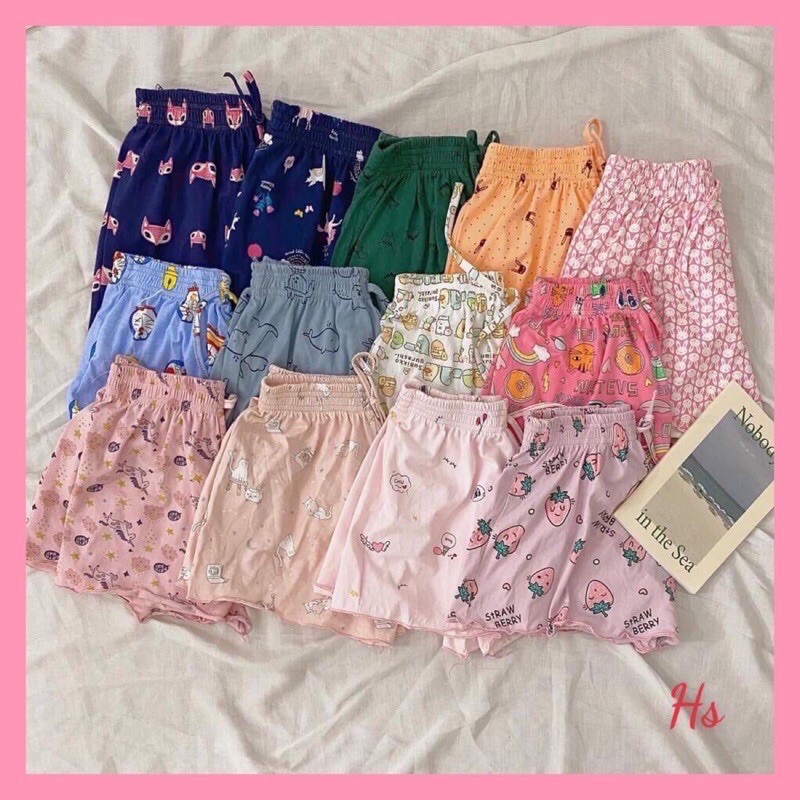 🎀 Quần Short Nữ Mặc Nhà Hoạ Tiết Cute 🎀 Quần Ngủ Nữ Chất Cotton Siêu Mát 🎀 GIAO MÀU NGẪU NHIÊN 🎀