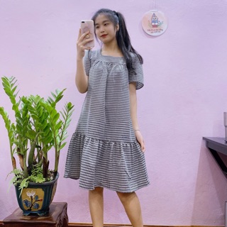 Váy kẻ - đầm kẻ hàng sẵn sll