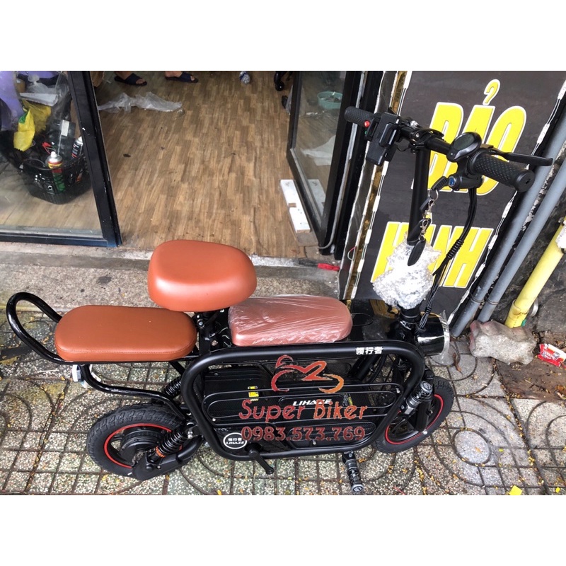Yên phụ, yên sau, ghế sau xe điện Lihaze đầy đủ phụ kiện